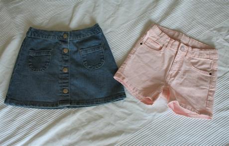 Púdrovoružové rifľové kraťasy, h&m,122