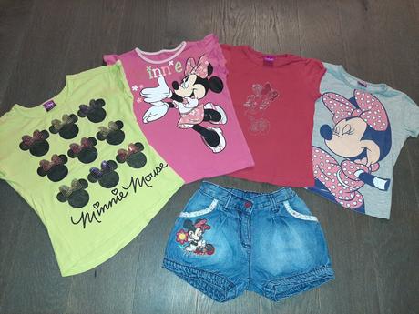 Balík tričiek a kraťaskov minnie mouse 5-8r., disney,122