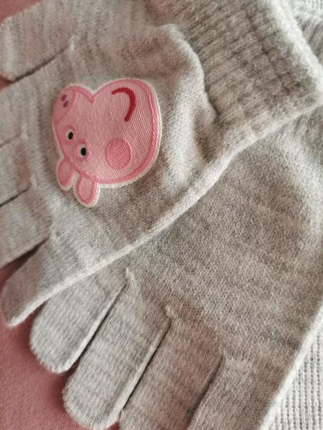 Čiapka + rukavice peppa pig 4-6rokov, kik,110