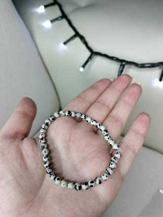 Handmade náramok z kryštálu jaspis dalmatin, 