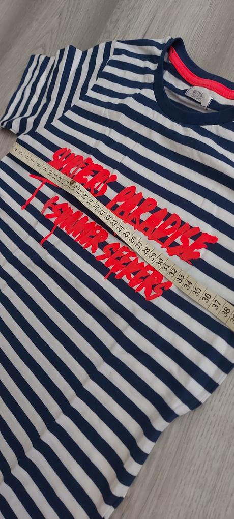 Pásikavé bavlnené tričko, 134