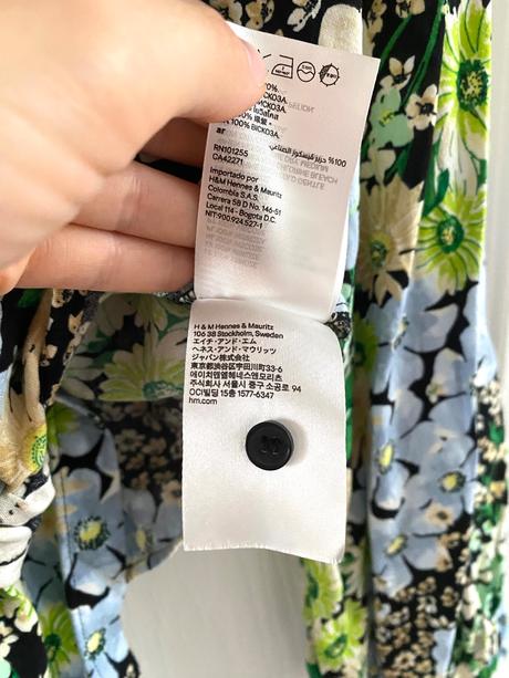 Viskózová blúzka s kvetinovým motívom, h&m,s