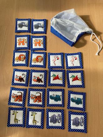 Látkové pexeso - zvieratká safari,