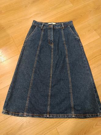 Rifľová sukňa midi, zn. reserved, veľ. 36, reserved,36
