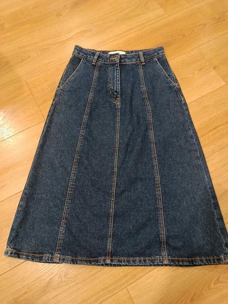 Rifľová sukňa midi, zn. reserved, veľ. 36, reserved,36