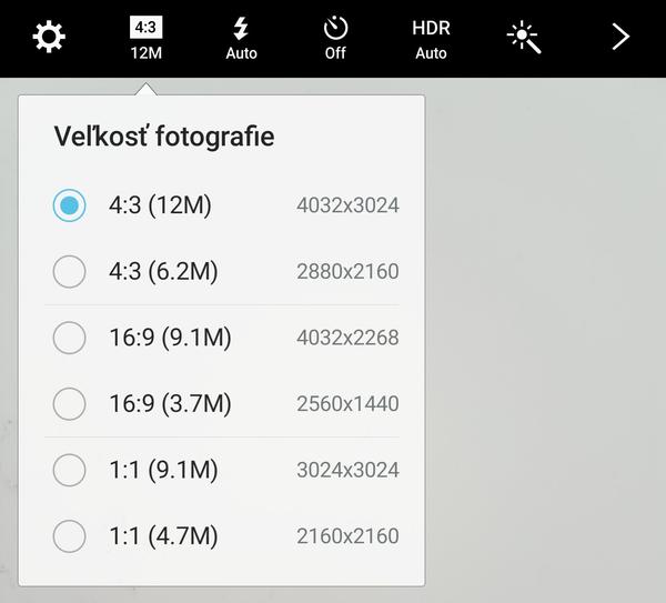 Veľkosť fotografie na mobile