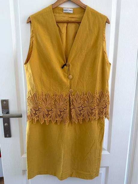 Jedinečný 3-dielny vintage komplet blacky dress, 42