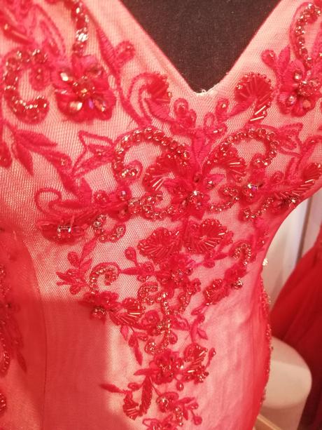 Spoločenské šaty červené 36/38, 36