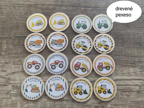 Drevené pexeso "dopravné prostriedky",