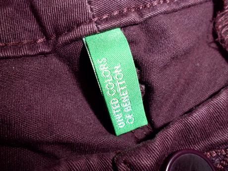 Chino s elastanom, benetton,l