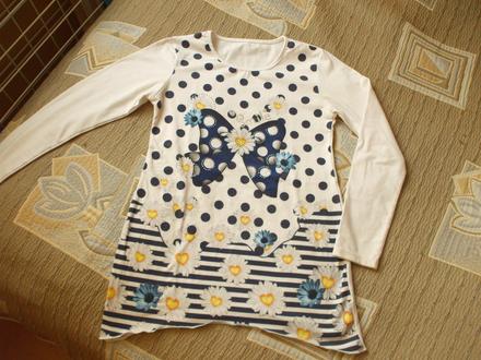 Predĺžené tričko - tunika, 146