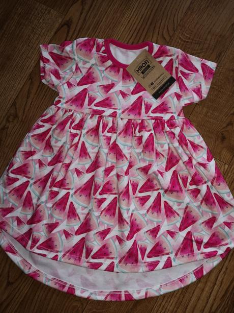 Šaty melón zad predĺžený, 68 / 74