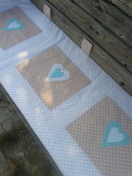 Zásteny za posteľ 200 x 50 s aplikáciou, šírka (cm): 50,dĺžka (cm): 200