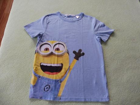 Svetlomodré tričko h&m 122/128 ja zloduch, h&m,128