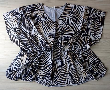 Voľná tunika/blúzka, hnedo/čierno/biela, v.2xl/3xl, xxl