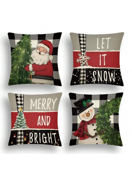 Obliečky na vankúše vianoce 4 pack poštovné zdarma,