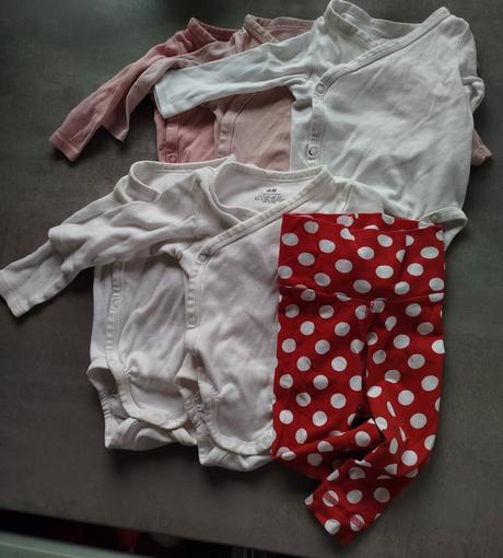 Zavinovacie body h&m 5ks  + nohavice, h&m,62