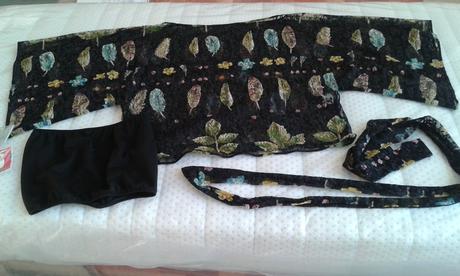 Spoločenská blúzka + bandeau + opasok, 38