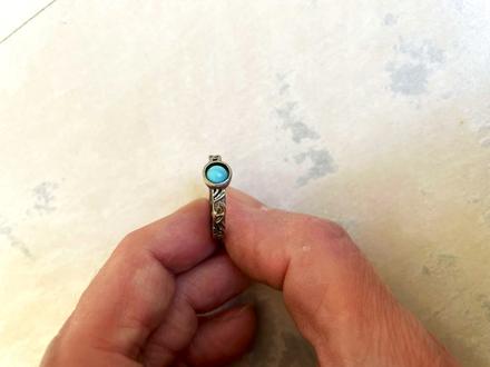 Starožitný prsteň z mexického striebra,