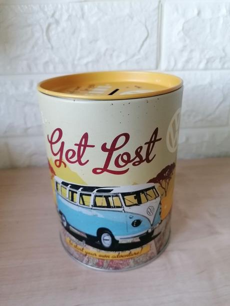 Plechová retro pokladnička / šporkaska, 