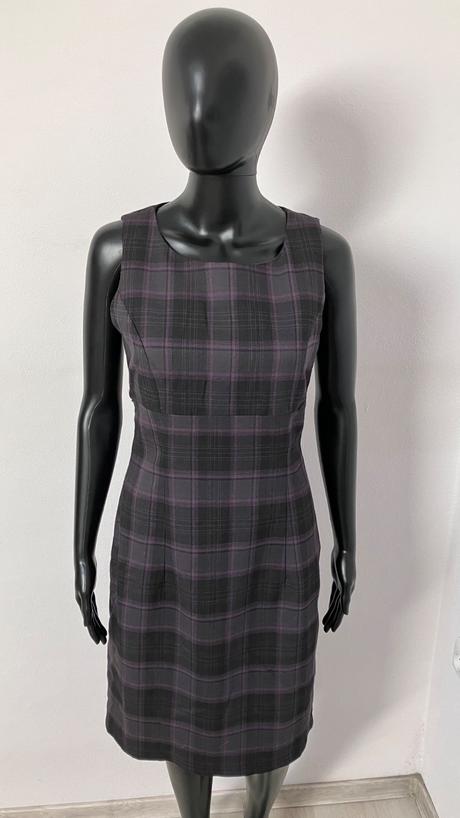 Dámske fialovo-čierne kockované šaty orsay, orsay,xs