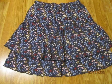 Kvetinková sukňa s volánmi, bonprix,164