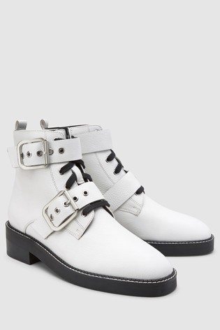 Biele kožené čižmy, next,41