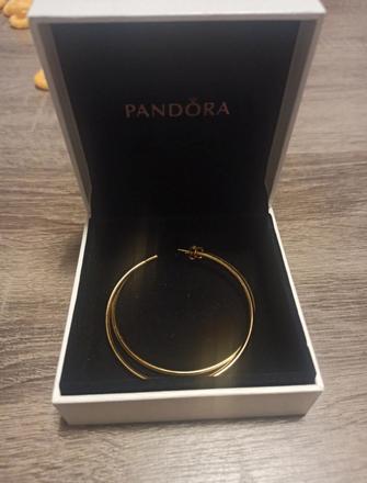 Pandora pozlátené náušnice, pandora