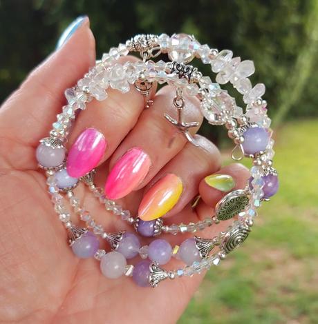 Náramok z polohdrahokamov pre ryby, váhy, vodnár, 