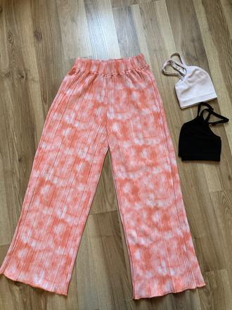 Letne nohavice,122/128+ zadarmo 2 sport.podprsenky, dopodopo,122