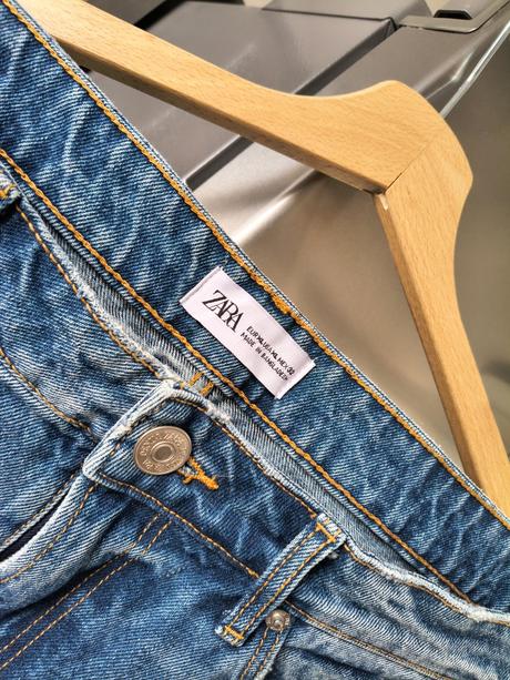 Zara riflová mini sukňa xl, zara,xl