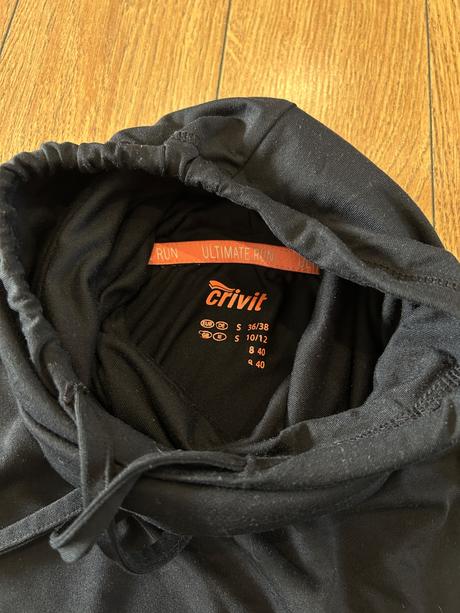 Čierna športová mikina, crivit,s