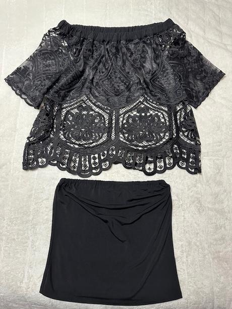 Čierna blúzka s odhalenými plecami s topom liu jo, liu jo,l / m