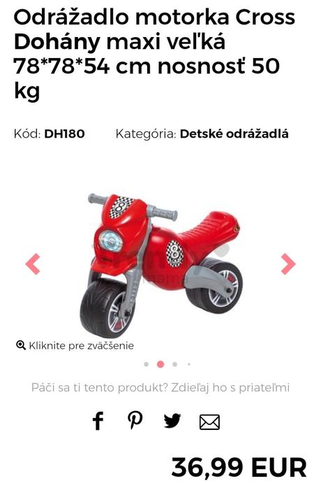 Odrážadlo motorka - 4+, 