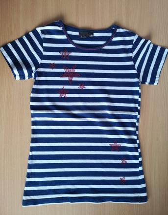 Predĺžené námornícke tričko s hviezdičkami, slovenka,128