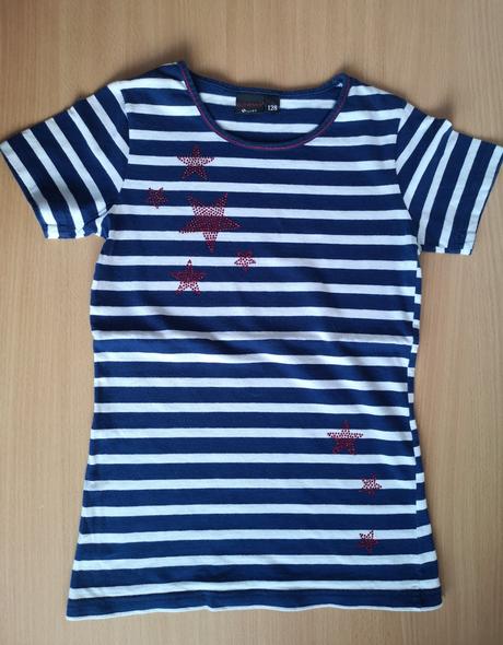 Predĺžené námornícke tričko s hviezdičkami, slovenka,128