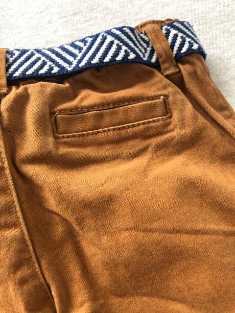 Hnedé nohavice s opaskom, h&m,98