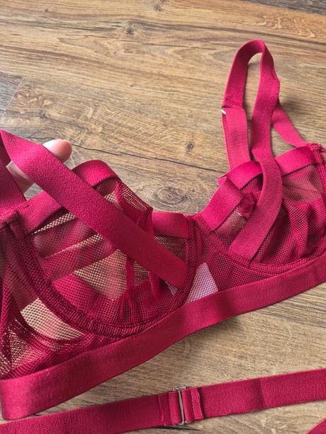 Bordový set podprsenka a tangá, l