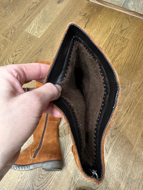 Hnede kozene cizmy, 38