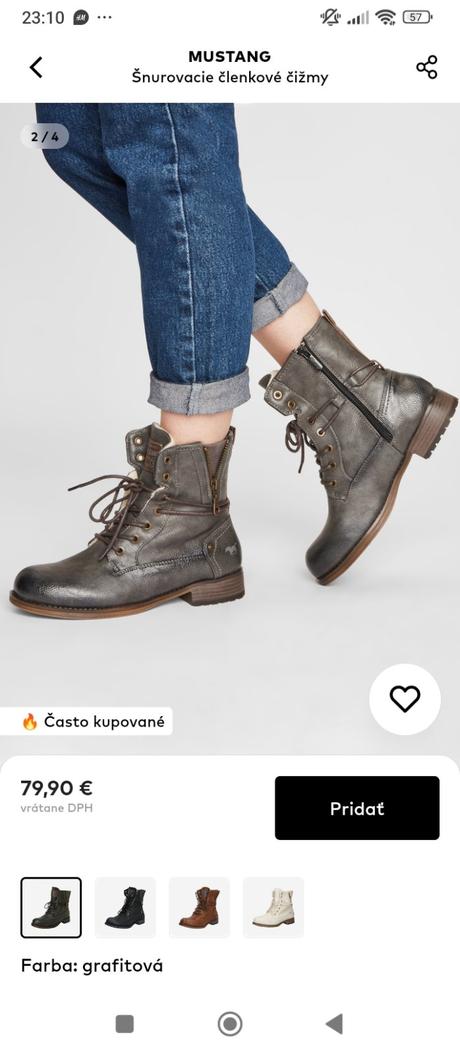 Mustang 41 prechodné čižmy, mustang,40 / 41