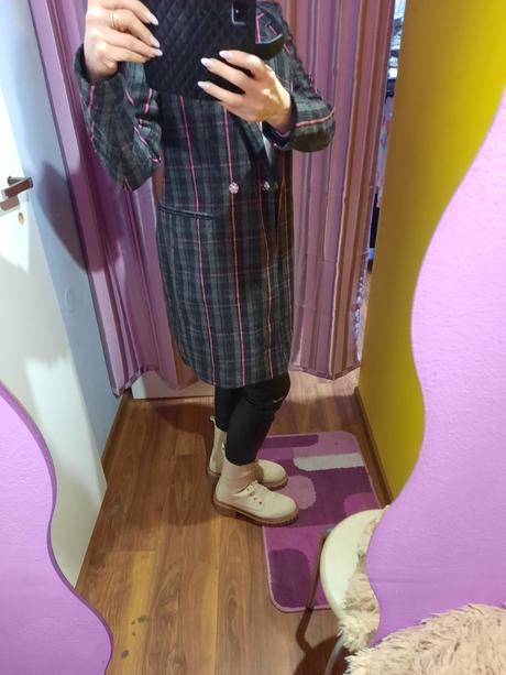 Krásny prechodný kabát nový, s vysačkou, sinsay,xs