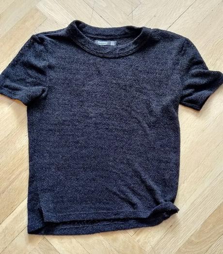 Kratky cierny pulover, bershka,m
