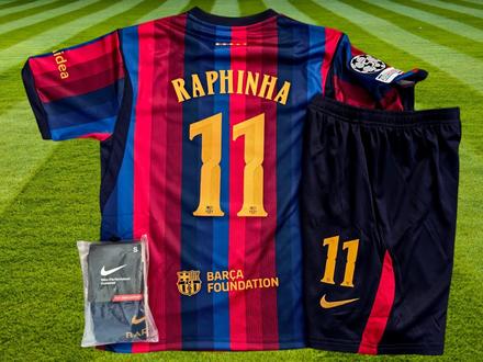 Dres raphinha fc barcelona 26/27 liga majstrov, nike,122 - 164