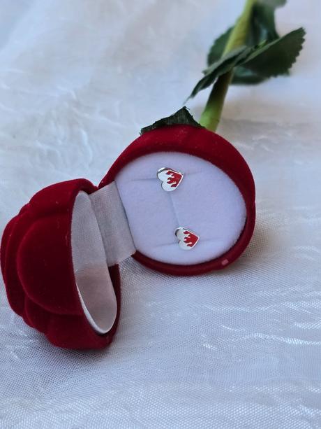 Strieborné náušnice srdiečko,