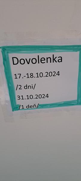 MUDr. Peter Ligus je na dovolenke?