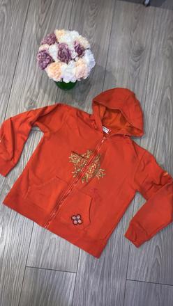 Tepla oranžová mikina, 146