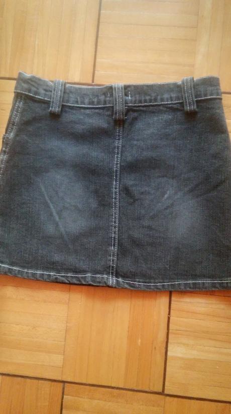 Rifľová sukňa čierno-šedá, s