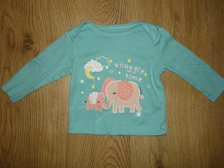 Tričko s dlhým rukávom -68, nutmeg,68