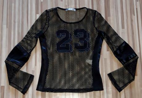 Dierkovane tričko 38 čierne, 38