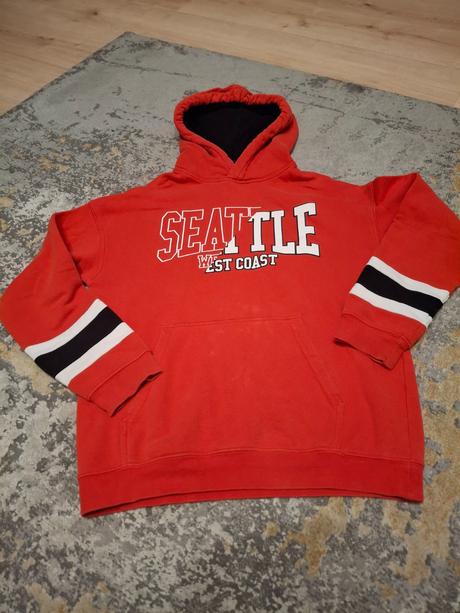 Mikina červená na vek 10-12 rokov, h&m,146